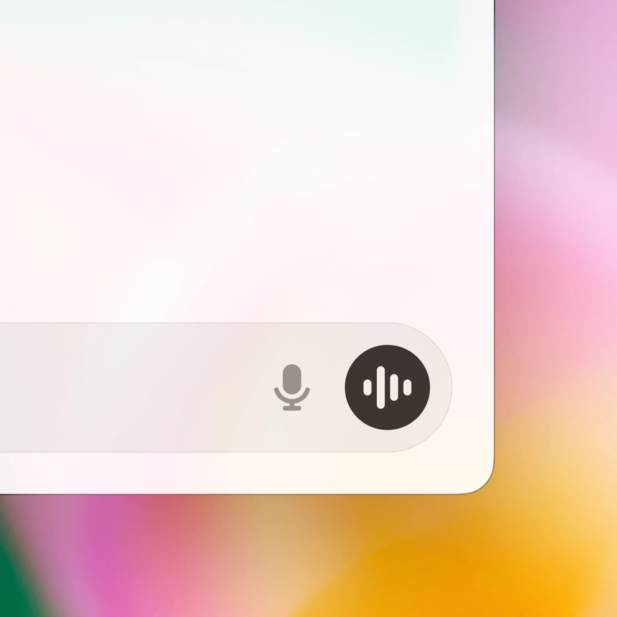 ChatGPT Desktop voice interface with central orb and conversation controls