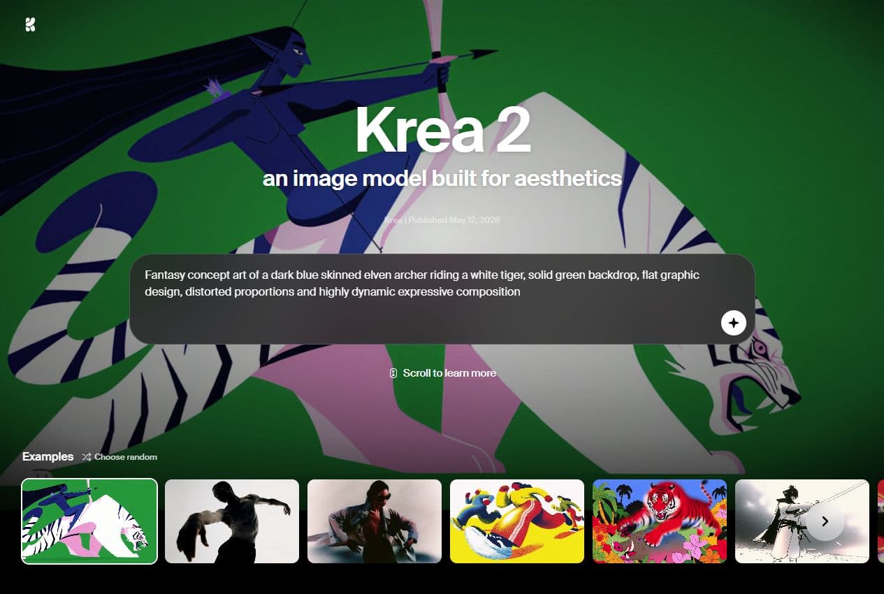 Aperçu de la page Krea 2