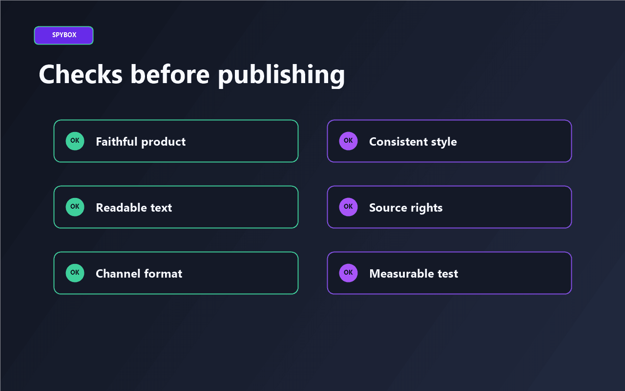 Krea AI quality checks before publishing a visual