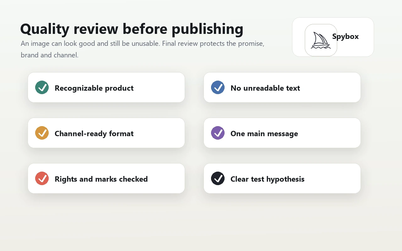 Quality review before publishing images produced with Midjourney