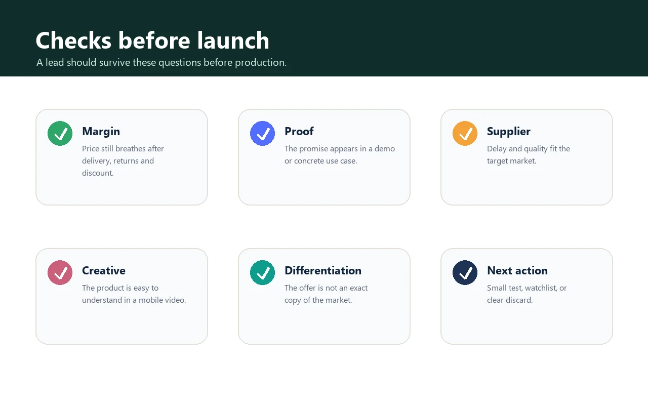 Niche Scrapper quality checks before keeping a product lead