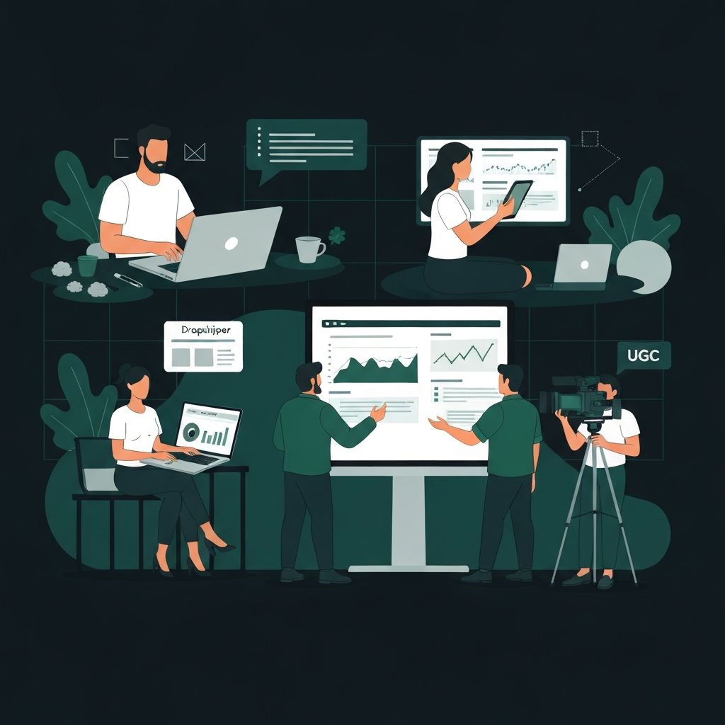 Professionnels du digital utilisant Spybox : dropshippers, agences, freelances et e-commerçants